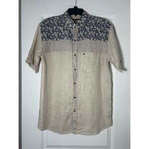Hi Beryl 100% Linen Men's Shirt Size Large